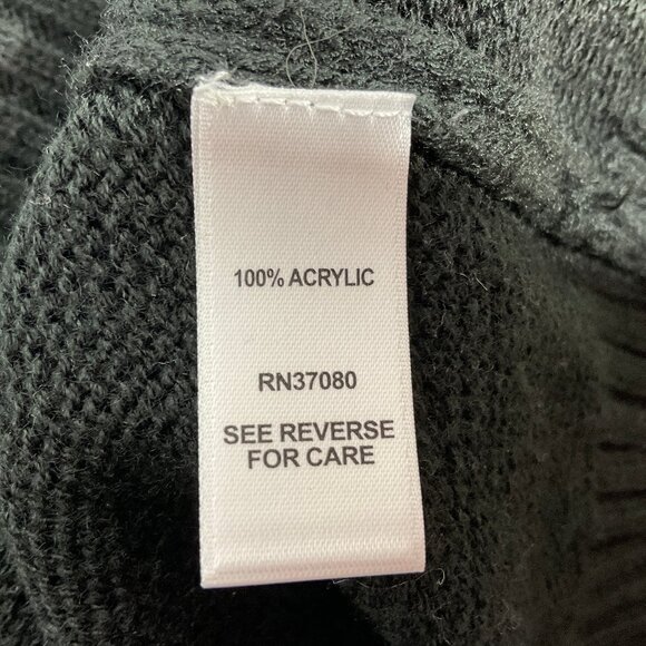 Cato Black & White Sweater Sz L with Fringe Tassels - Picture 5 of 12